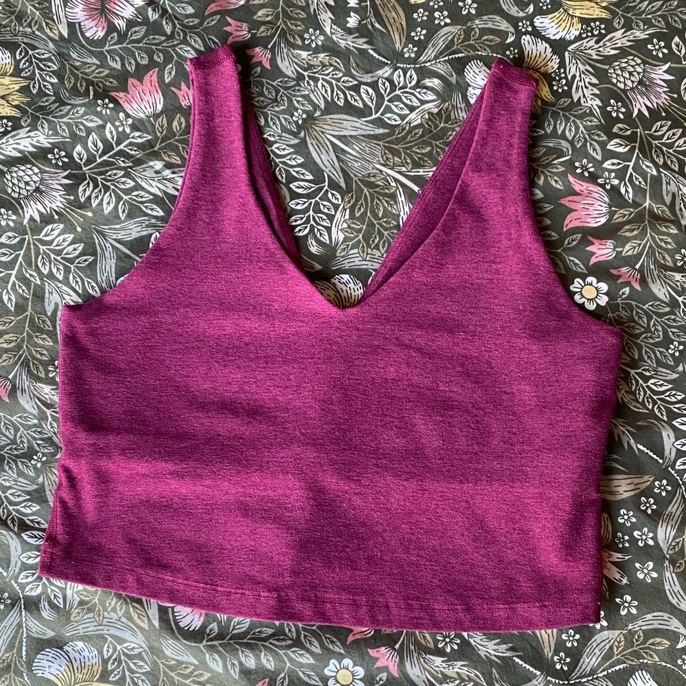 Beyond Yoga Spacedye Good Day Cropped Tank in Bordeaux Heather - Picture 5 of 8